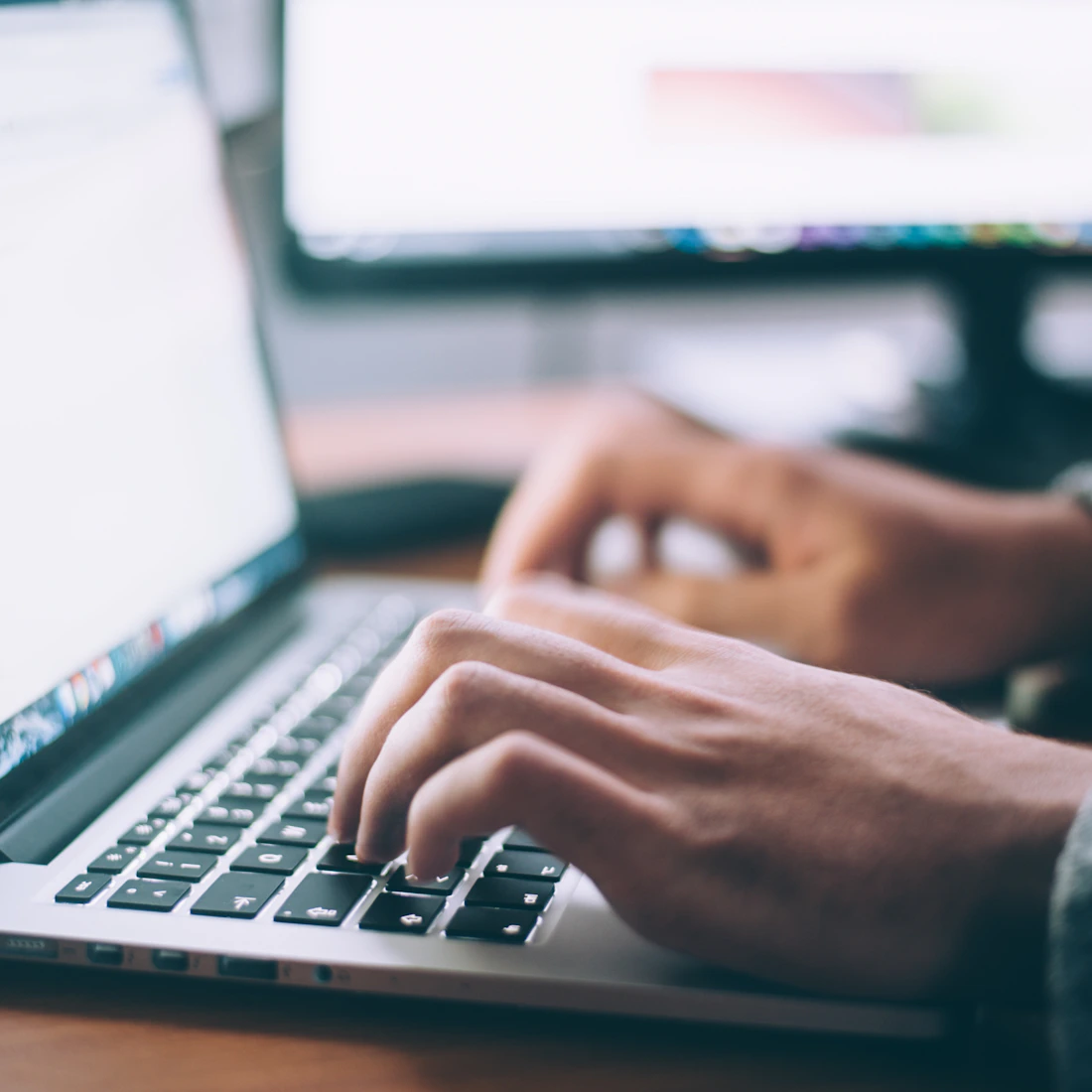 Remote professional working on a laptop